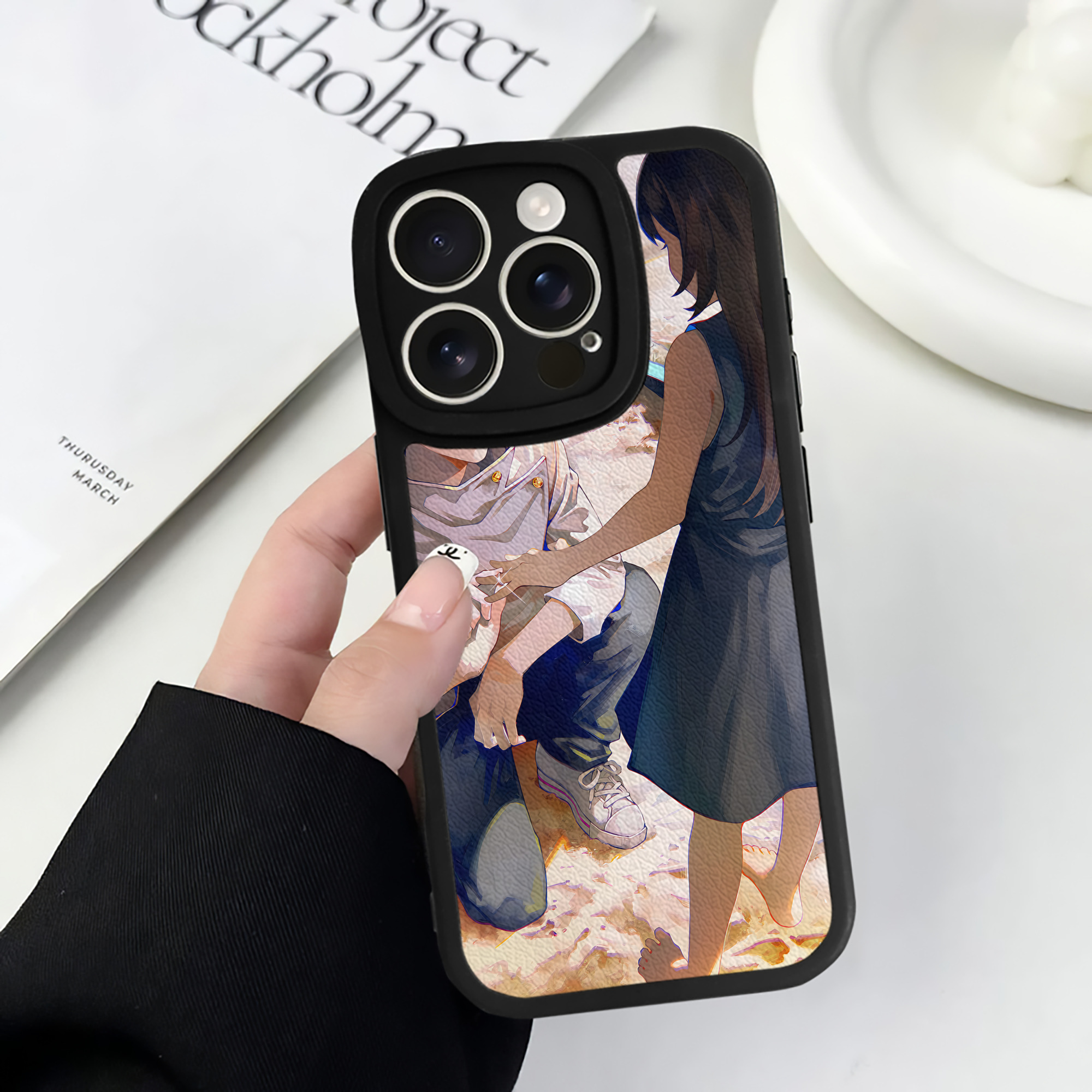 （画像用） 呪術廻戦 Jujutsu Kaisen 【iPhone 16シリーズ対応】シリコンスマホケース（レザー調） 材質：シリコン